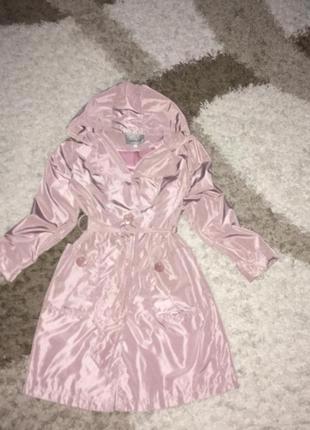 Плащ тренч рожевого кольору l