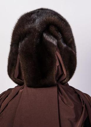 Женский платок на голову из меха норки3 фото