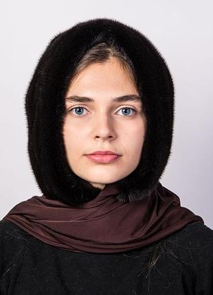 Зимовий норковий капор на голову