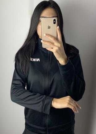 Женская спортивная кофта nike чёрная олимпийка зип худи свитшот найк2 фото