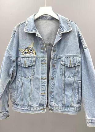 Крутая джинсовка с котом