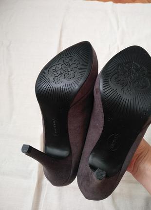 Серые туфли на шпильке с бантом 37 размер от graceland с нюансом5 фото