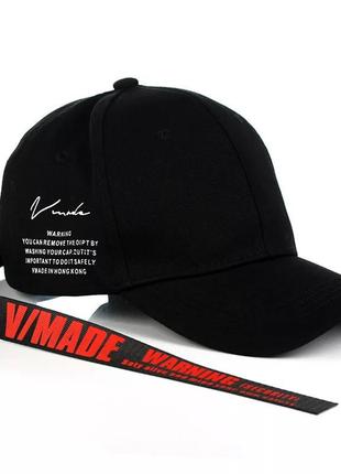 Кепка бейсболка vmade чорна, унісекс
