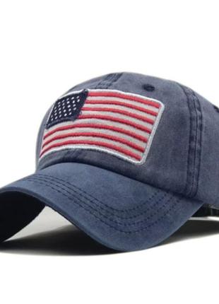Кепка бейсболка прапор america (usa) синя, унісекс1 фото