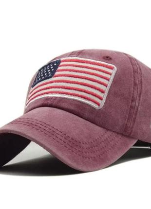 Кепка бейсболка прапор america (usa) червона, унісекс