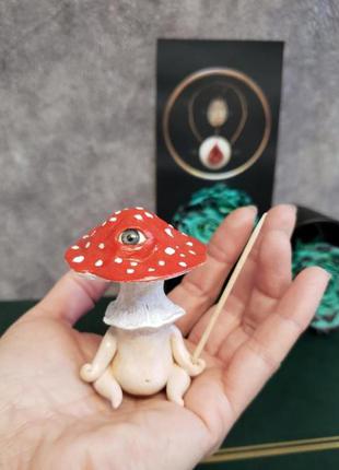 Мухомор сувенир, для аромапалочек hell bunny гриб с глазом5 фото