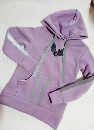 Худи тик-ток утепленное на девочек 5-7 лет