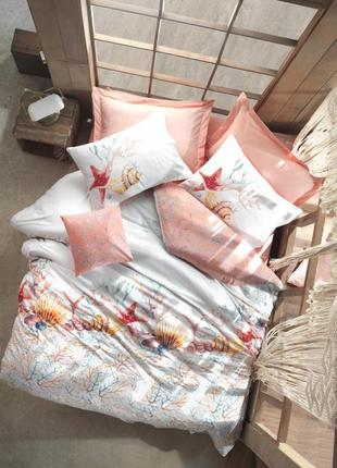 Комплект постельного белья тм cotton box maritime lara, евро комплект