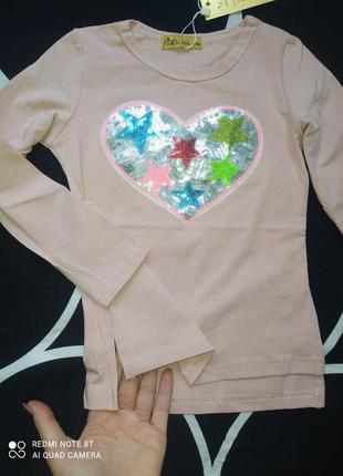 Реглан на дівчинку,кофта,лонгслів,батник,кофточка в сод,школу