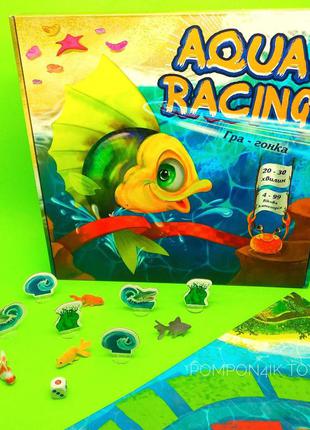 Настольная игра для семейного досуга развлекательная ходилка с кубиком и фишками aqua racing strateg