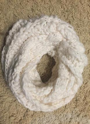 Шалено красивий хомут снуд з перлинами