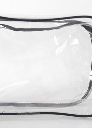 Супер удобная прозрачная косметичка из силиконовой пленки черная, мужская5 фото