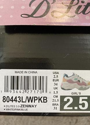 Детские кроссовки для девочки skechers 34 6