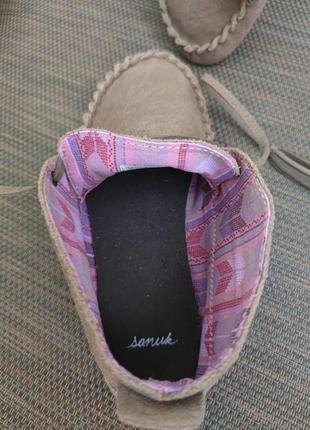 Замшевые туфли  дезерты на шнуровке цвет кэмел 38р стелька 25см8 фото