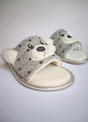 Тапочки жіночі відкритий носок maison dor love slipper red primark