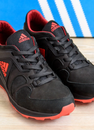 Мужские кожаные кроссовки adidas terrex black ах кр3 фото