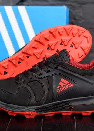 Мужские кожаные кроссовки adidas terrex black ах кр2 фото