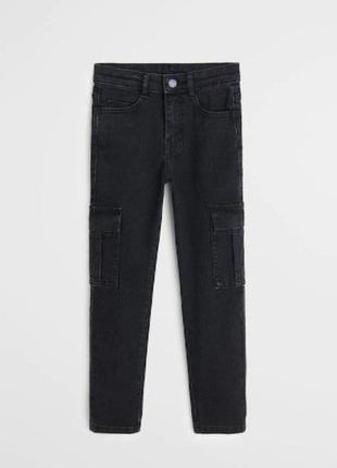 Джинсы джинсы-карго для мальчика бренд  mango2 фото