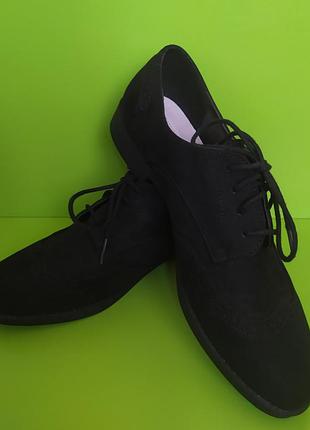 Туфли чёрные на шнурке primark, 6/39