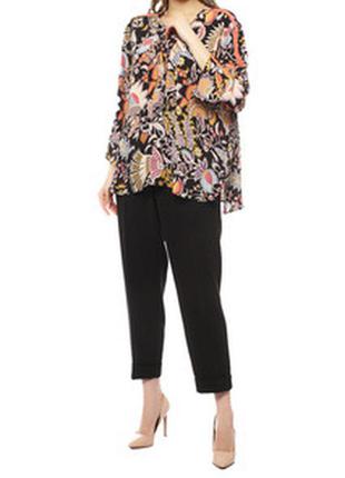 Цікаві штани з обробкою з шкірозамінника luisa cerano італія