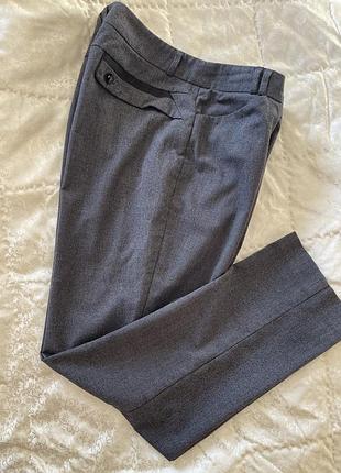 Серые  вискозные повседневные теплые  брюки размер м/46.