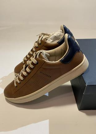 Мужские новые кожаные кроссовки tommy hilfiger lutwin brown leather sneaker tmlutwin 454 фото