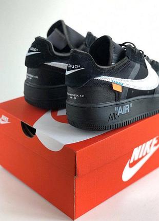Off-white x nike air force 1 black кросівки!!! 6