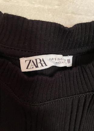 Zara топ 36 s чёрный стильный немного тянется материя6 фото