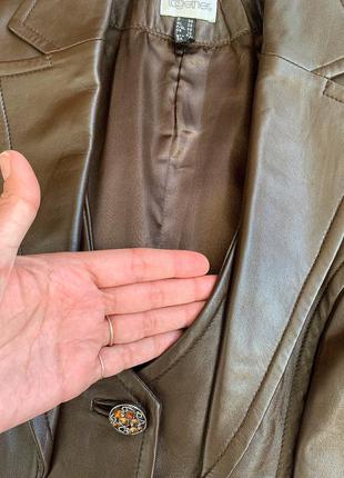 Кожаная куртка-пиджак7 фото