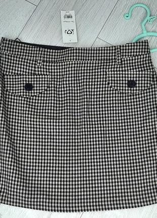Новая мини юбка в мелкую клетку, р. 14