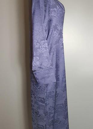 Платье синее в японском стиле кимоно на запах с выбитым рисунком халат пеньюар na-kd3 фото