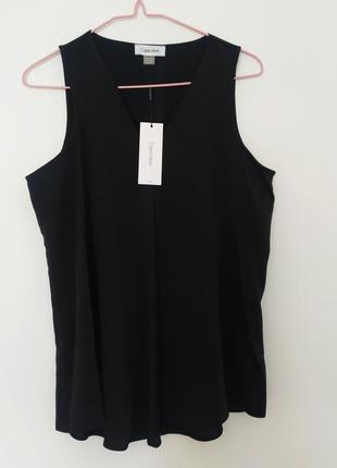 Новая базовая блуза  calvin klein оригинал черная блузка кофта майка