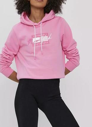 Tommy jeans свитшот цвет орхидея 2