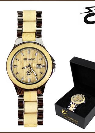 Часы из дерева унисекс silvano