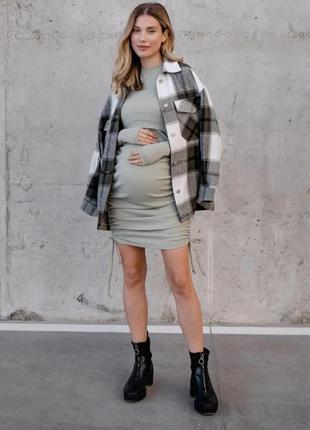 М'яка трикотажна сукня для вагітних та годуючих (мягкое платье для беременных и кормящих)4 фото