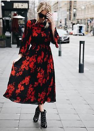 Шикарное стильное платье плиссе от orsay luxe, плиссированное!