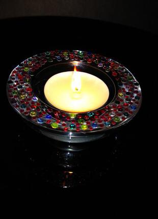 Подсвечник ( инкрустированый стразами)