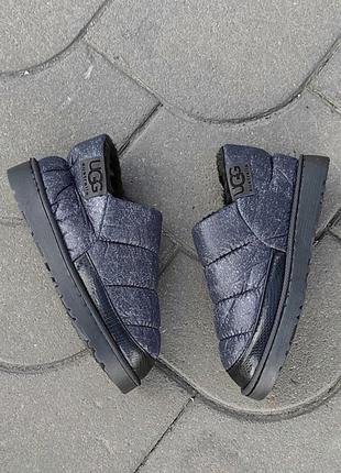 Темно серые черные лейбы теплые слипоны ботинки кроссовки дутики угги на меху осенние зимние3 фото