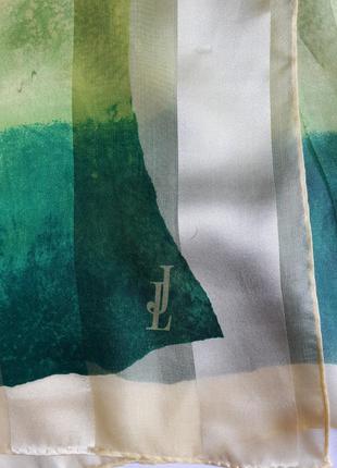 Винтажный шелковый шарфик jammers & leufgen ( 44 см на 150 см)4 фото