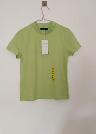 Новая базовая хлопковая футболка house светлая  салатовая  блуза4 фото