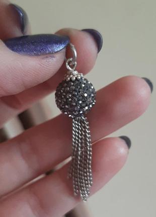 Стразы кулон цвет металик