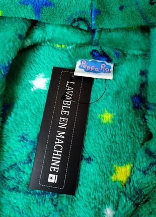 Брендовый мягкий плюшевый теплый халат с капюшоном свинка пеппа peppa pig miniclub этикетка3 фото