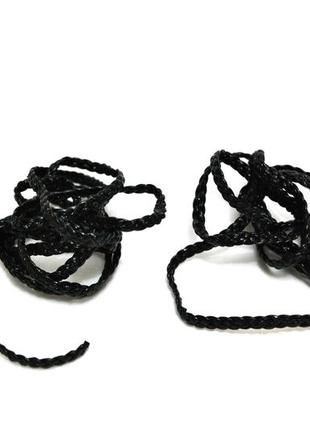 Кант чорний стрічка кожзам лаковий обробний тасьма кіскою плоска