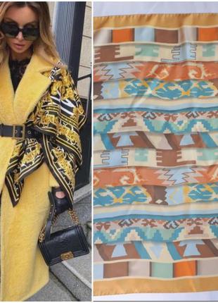 Винтажный шелковый платок шов роуль lombagine paris