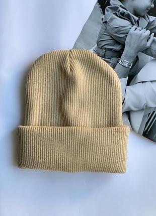 Шапка жіноча подвійна беж