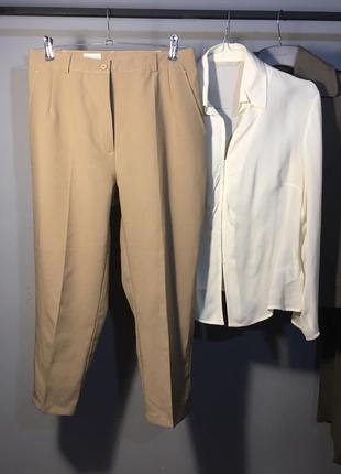 Пісочні штани чінос . висока посадка завужені