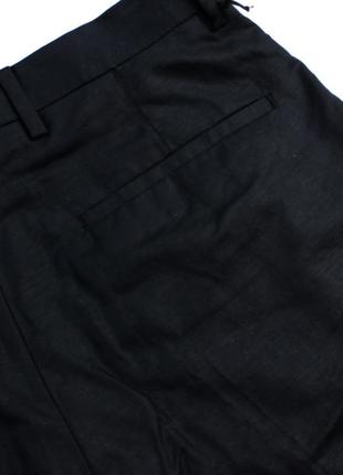 Тёмно-синие зауженные брюки, лён в составе3 фото