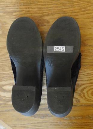 Туфлі бархатно-плюшеві чорні розмір 40 стелька 25,6 см topshop4 фото
