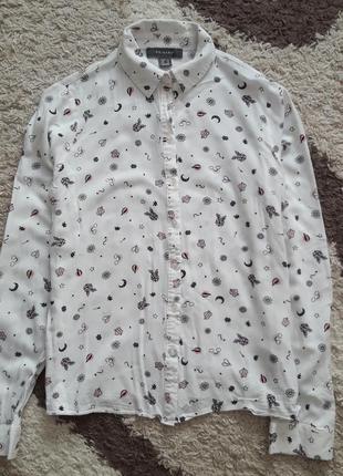 Красивая рубашка в мелкий принт primark pp.xs-s