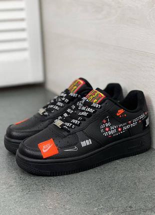 Женские кроссовки air force off-white all black кросівки кроссовки кожаные2 фото